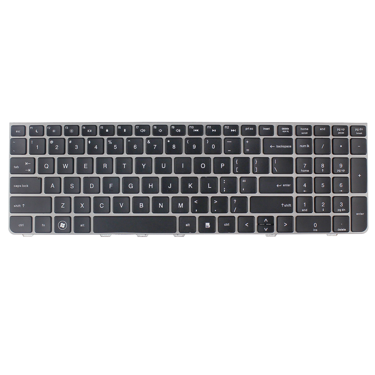 Compatible Keyboard Silver Frame for HP Probook 4530S 4535S 4730